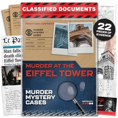 Image of Lucky Egg Exciting Murder Mystery Game Unsolved Case File with Detective Elements Engaging Crime Solving for Adults Date Night, Mystery, Escape Room Fun
