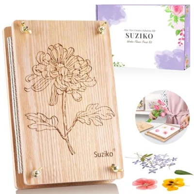 Image of Suziko Large Flower Press Kit for Adults&amp; Kids &amp;Plant Preservation Measures 10.8&quot; x 6.9&quot; Arts and Crafts Adults Leaf &amp; Great Gift Lovers