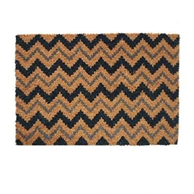 Image of Prime Homewares New Coir Doormat Heavy Duty, Non Slip Backing 100% PVC Back Entrance Mat (Chevron)