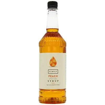 Image of Simply Peach Syrup, Vegan &amp; Nut Free Flavoured Syrup for Coffee, Cocktails Baking (1 Litre)