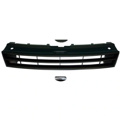 Image of AUTO STYLE Grill without Brand Emblem Compatible with Volkswagen Polo 6R 2009 2014 Black