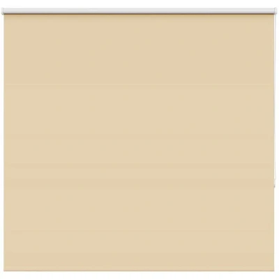Image of vidaXL Roller Blind Blackout Beige 145x130 cm Fabric Width 141.6 Polyester