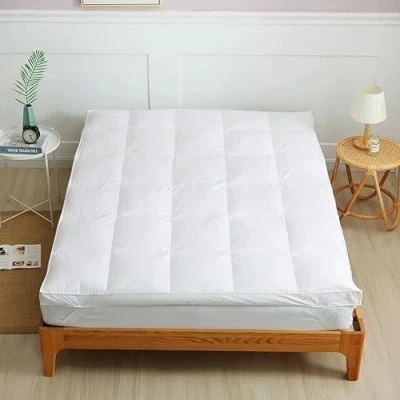 Image of Luxury Hotel Quality MATTRESS TOPPER Micro Gel 10cm / 4&quot; &amp; Fibre Filling (10cm) EXTRA DEEP 100% Super Soft MICROFIBRE Feels Like Down (Small Double 120cm x 190cm+10CM)
