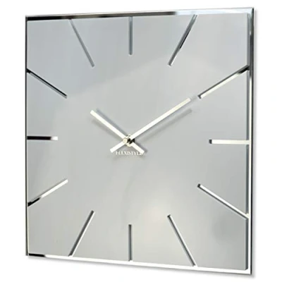 Image of FLEXISTYLE Wall Clock, Acrylic, White, 30 cm