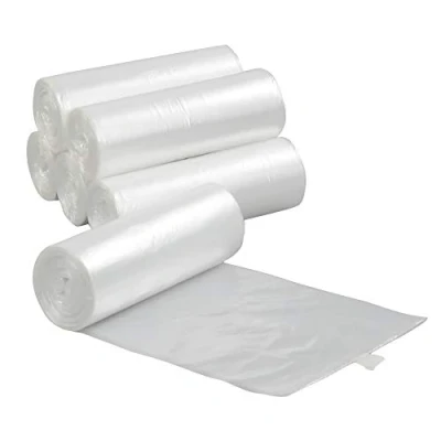 Image of Ponpong 15 Litre Clear Garbage Bin Bags, Liners, 6 Rolls, Pack of 150