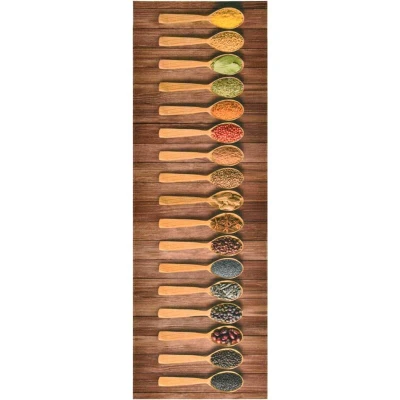 Image of vidaXL Kitchen Floor Mat Washable Spoon 45x150 cm