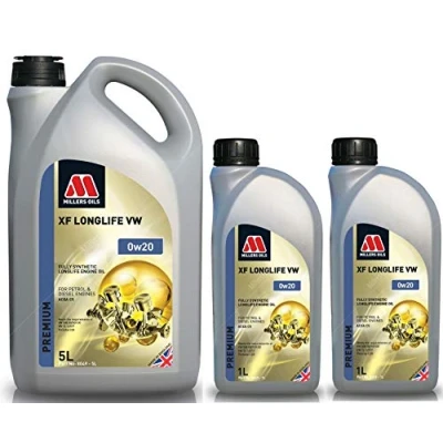 Image of Millers Oil XF Longlife 0w20 C5 Fully Synthetic Engine Oil, 7 Litres
