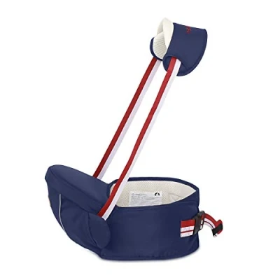 Image of SONARIN Multifunctional Hipseat Baby Carrier,Free Size,Toddler Hip Seat Carrier,Front Carrier Belt,4 Carrying Positions,Adapted to Your Child&#039;s Growing(Dark Blue)