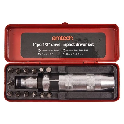 Image of Amtech L2130 14 Piece 13mm (1/2&quot;) Drive Impact Driver Set