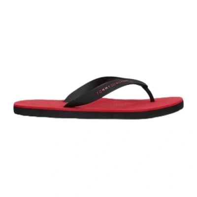 Image of Tommy Hilfiger, Men, Rubber Hilfiger Beach Sandal, Flip Flop, Black, 6.5