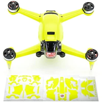 Image of WRAPGRADE Skin Compatible with DJI FPV Full wrap (NEON YELLOW)