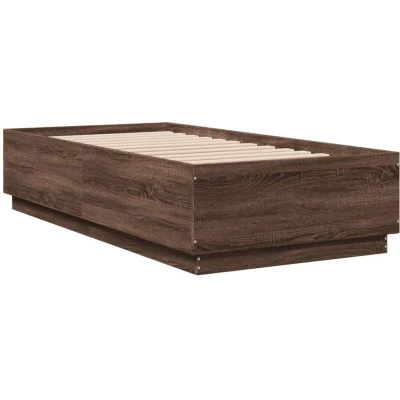 Image of vidaXL Bed Frame without Mattress Brown Oak 90x190 cm Single