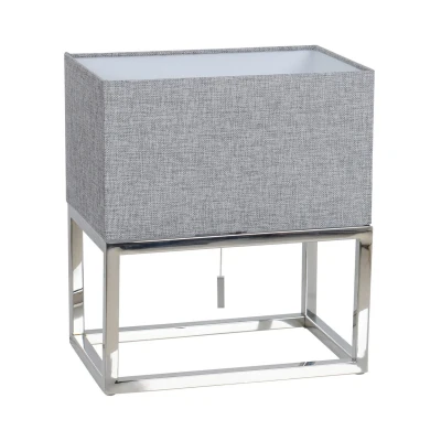 Image of Alfa 30x19cm Table Lamp with Shade Grey 1xE27