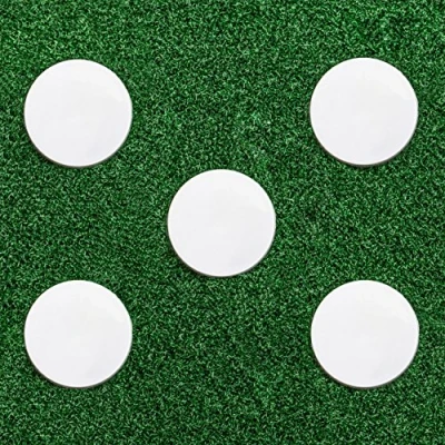 Image of FORTRESS Cricket Bowlers Run Up Markers [5 Pack] White Plastic Marker Discs