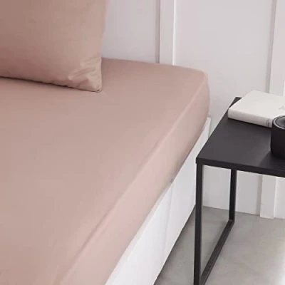Image of TODAY Essential Fitted Sheet, 140 x 190 cm, Double, 100% Cotton, Plain