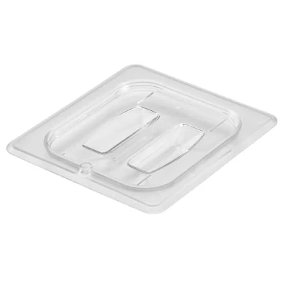 Image of Cambro Camwear 60CWCH135 Handle Food Pan Lid, 1/6 Inch, Clear