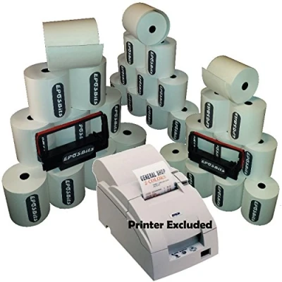 Image of EPOSBITS® Brand **Essentials Pack** to Fit Epson TM U220B TMU220B EPOS Receipt Printer (30 Rolls + 2 Ink Cartridges)