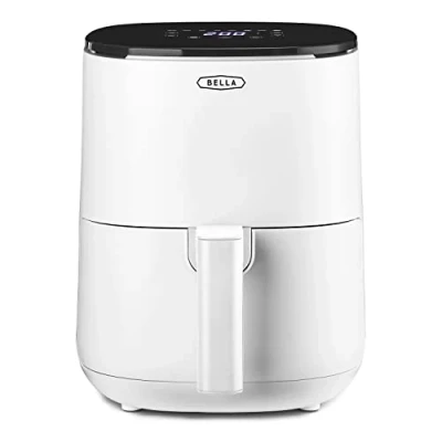 Image of BELLA 3 L Touchscreen Air Fryer Oven and 5 in 1 Multicooker with Removable Nonstick Dishwasher Safe Crisping Tray Basket, 1400 Watt Heating System, Matte White