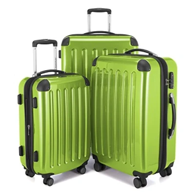 Image of HAUPTSTADTKOFFER Alex Set of 3 Hard side Luggages Trolley Suitces Expandable, TSA, (S, M &amp; L), applegreen
