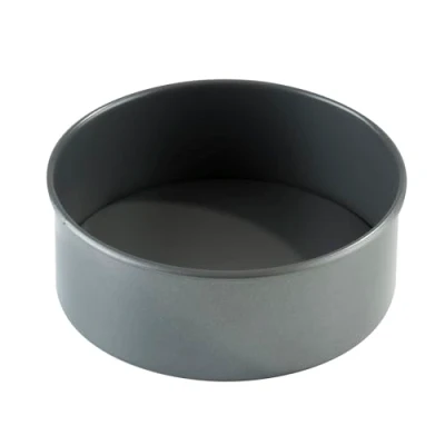 Image of Prochef Non Stick Teflon Deep Loose Base Cake Tin 20cm/8inch Premium Quality for Soft Spongecakes, Fruitcakes and Cheesecakes Silver