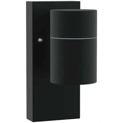 Image of Outdoor Wall Light Black Stainless Steel IP44 Vidaxl