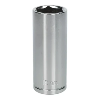 Image of Sealey S0597 WallDrive Socket, 3/8&quot; Square Drive, 19mm Deep