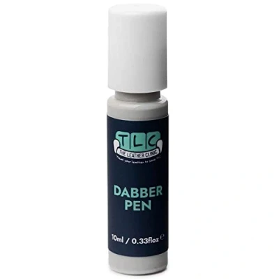 Image of The Leather Clinic &amp; Vinyl Dabber Pen 10ml Touch Up Scratch and Scuff Repair for Sofas, Car Seats, Shoes, Bags Restore Small Areas (Light Grey)