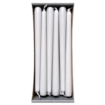 Image of Nordring Tapered Candles 2.3 cm x 25 High Light Grey Pack of 12