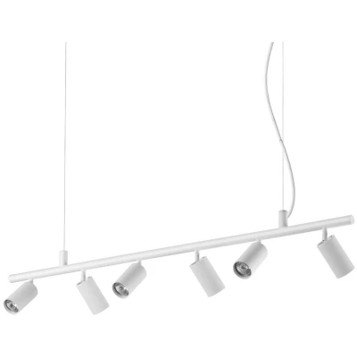 Image of Dynamite Indoor Spotlight Ceiling Pendant Lamp 6 Lights White, GU10