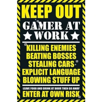 Image of Maxi Poster Keep Out Gamer At work