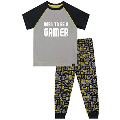 Image of Harry Bear Boys Gamer Pyjamas Grey Age 7 to 8 Years