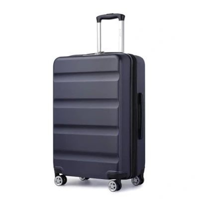 Image of Kono Lightweight 24&quot; Hard Shell Suitcase Expandable Travel Luggage with TSA Lock &amp; 4 Dual Spinner Wheels Ideal for Business, Travel, School Storage (Navy,65x43.5x25cm)