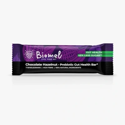 Image of Biomel Prebiotic Cereal Bars Gut Health High Fibre 45% Less Sugar 12 (Chocolate Hazelnut)