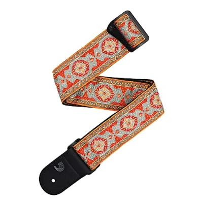 Image of D&#039;Addario Eco Comfort Persian Woven Guitar Strap, Yellow
