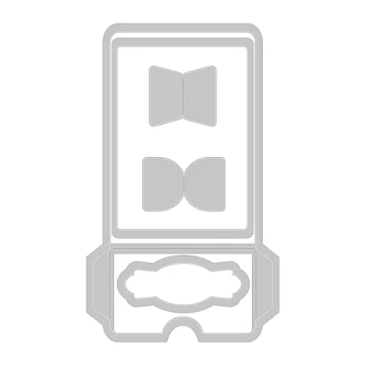 Image of Sizzix Thinlits Set 5PK Library Pocket ATC Card &amp; Tabs by Eileen Hull 666151 Metal Cutting Die for Cardmaking, Scrapbooking, Papercraft and More, White, One Size