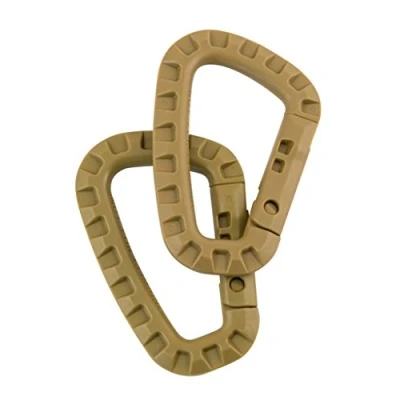 Image of 1 x Coyote Tan Tactical Carabiner Kombat Carabina Pair Military