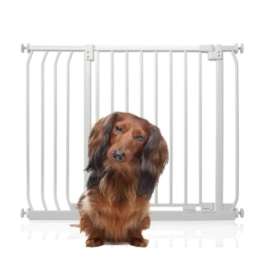 Image of Bettacare Elite Pressure Dog Gate, 89cm 98cm, Matt White, Fit Pet Gate for and Puppy, Barrier, Easy Installation
