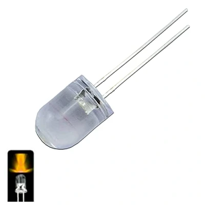 Image of UMTMedia® 50 x Yellow 10mm Ultra Bright LEDs Clear LED Bulb