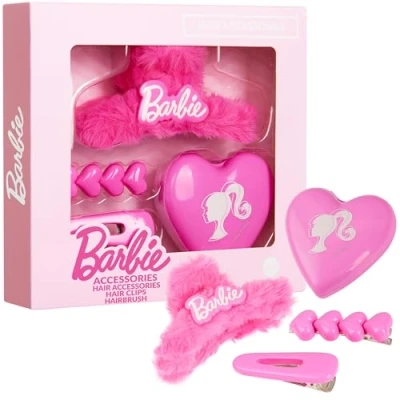 Image of Barbie Claw Clip and Hair Accessories Set, Clips Brush Girls Gifts