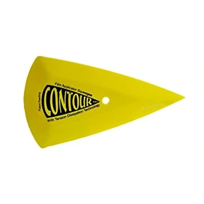 Image of YELLOW CONTOUR SQUEEGEE CAR WINDOW TINTING VINYL PRO FITTING TOOL