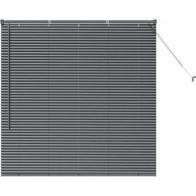 Image of Vidaxl with Curtains Other Manual Dark gray 130 x cm Aluminium