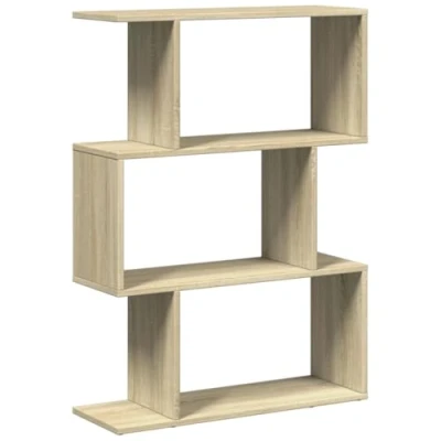 Image of vidaXL Room Divider Bookcase 5 Tier Shelf Bookshelf Sonoma Oak Engineered Wood Ample Storage, Flexible Placement, Versatile Use