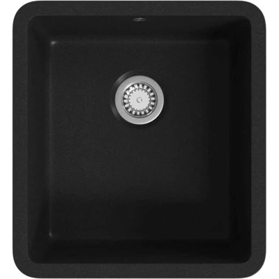 Image of vidaXL Granite Kitchen Sink Single Basin Black