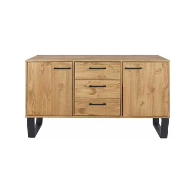 Image of Ace &amp; K Tocos Grey Pine Medium Sideboard with 2 Doors, 3 Drawers