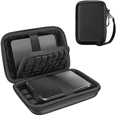 Image of ProCase [Holds 2 Piece] External Hard Drive Case 2.5 Inch，Compatible for Seagate Expansion, Backup Plus, Canvio Basics Portable Drive, WD Elements (Black)