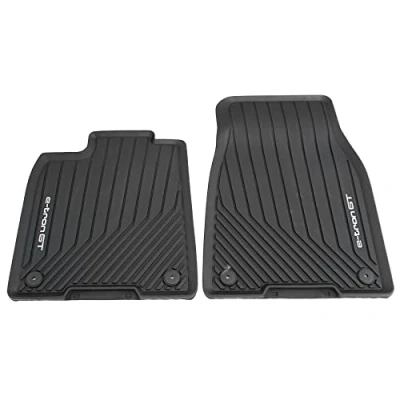 Image of Audi 4J3061501041 all weather mats, 2 x rubber front floor with e tron GT lettering, black