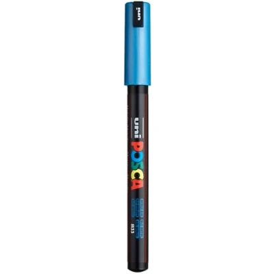 Image of uni ball Posca Ultra Fine Bullet Tip Marker Metallic Blue