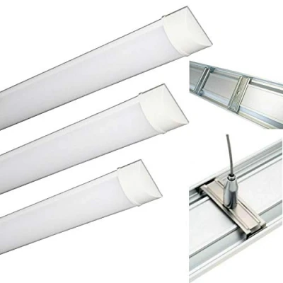 Image of 2ft 600mm Led Linear Batten Ceiling Tube Light Surface Mounted Fitting for Kitchen Bathroom Garage Office Retail Store Rooms 6500K Daylight White [Energy Class A+]