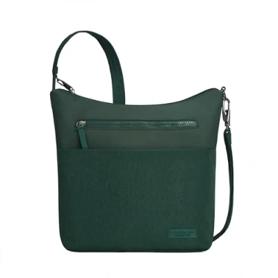 Image of Travelon Unisex Adult Anti Theft Metro Crossbody Cross Body Bag, Forest Heather, One Size