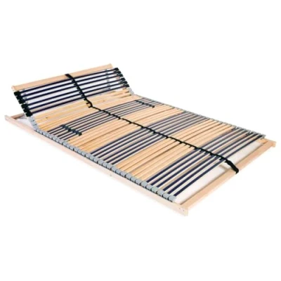 Image of vidaXL Slatted Bed Base with 42 Slats 7 Zones 140x200cm Bedroom Furniture